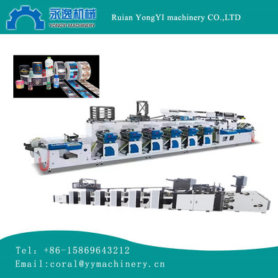 RY-320 8 Renkli Çift Servo Motor Flexo Grafik Yazıcı Etiket PA PE CPP İstasyon Baskı Makinesi