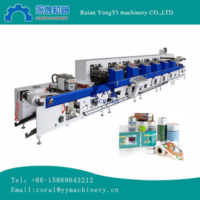 RY-320 8 Renkli Çift Servo Motor Flexo Grafik Yazıcı Etiket PA PE CPP İstasyon Baskı Makinesi